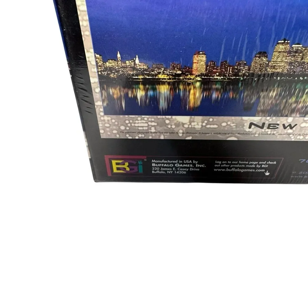 New York City At Night Panoramic Puzzle Buffalo Games 750 Pieces 3 Feet Long New